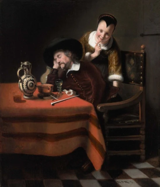 Sleeping Man Having his Pockets Picked