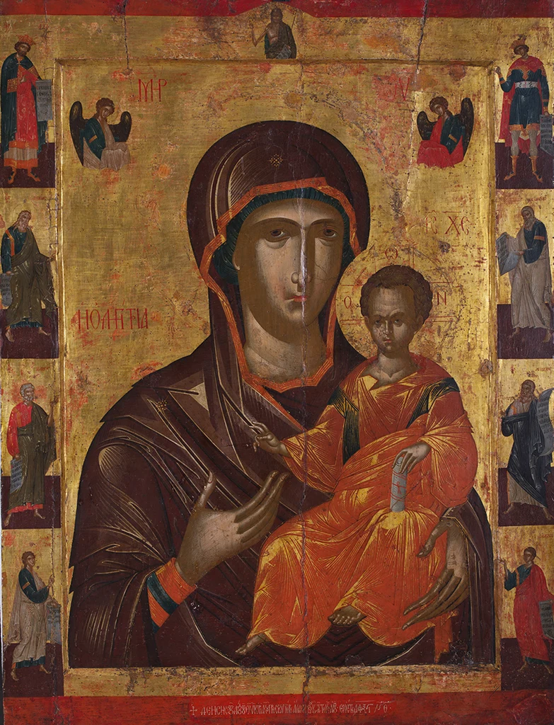 Gottesmutter Hodegetria mit Propheten