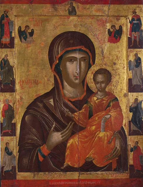 Gottesmutter Hodegetria mit Propheten