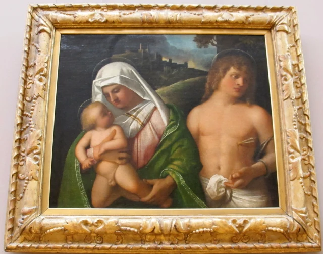 Maria mit dem Kind und dem heiligen Sebastian