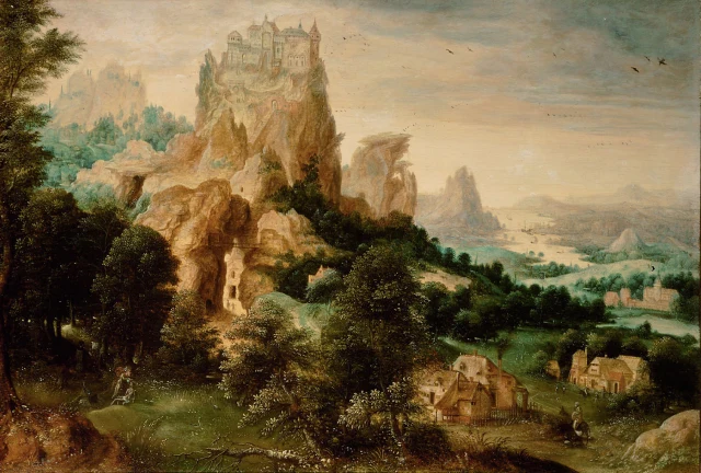 Paisaje con la parábola del buen samaritano