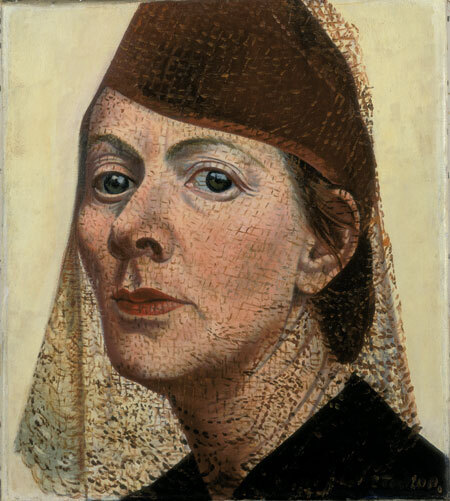 Self-Portrait with Hat and Veil