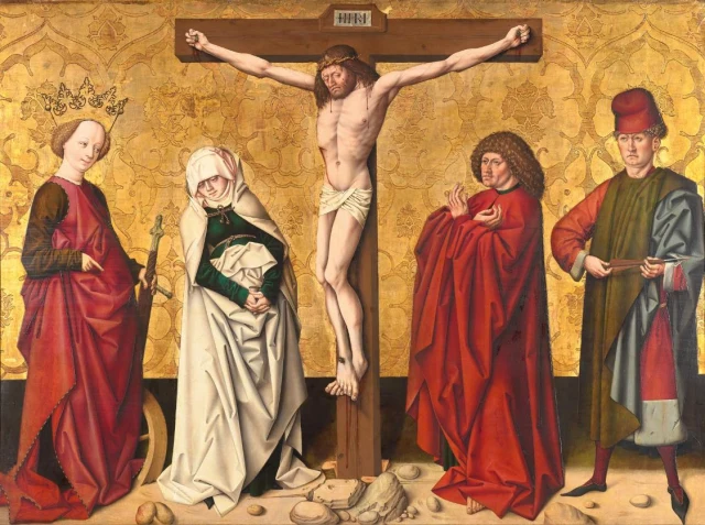 Christ on the Cross with Saints