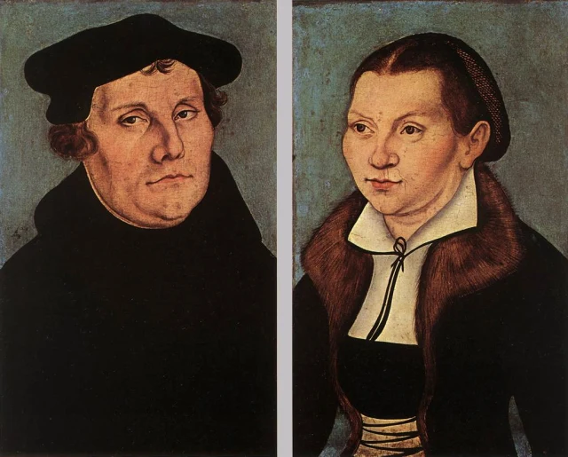 Ritratti di Martin Lutero e Caterina von Bora