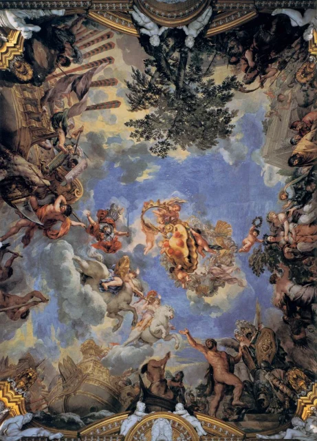 Ceiling fresco with the Medici coat of arms