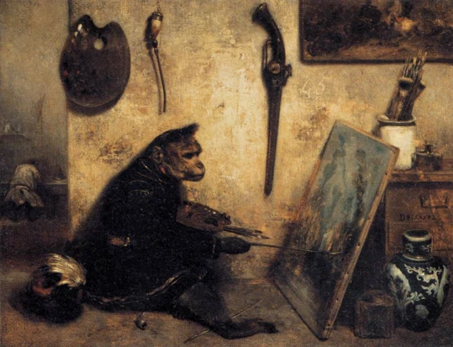The Monkey Painter (Studio Interior)