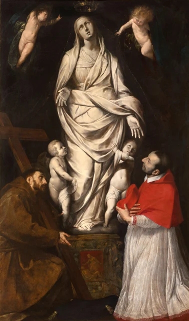 Saint Francis and Blessed Charles Borromeo before the Madonna of San Celso