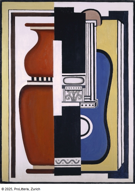 Still Life (Blue Guitar and Vase)