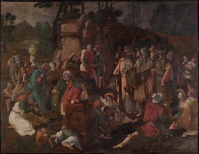 Moses and the Israelites after the Miracle of Water from the Rock