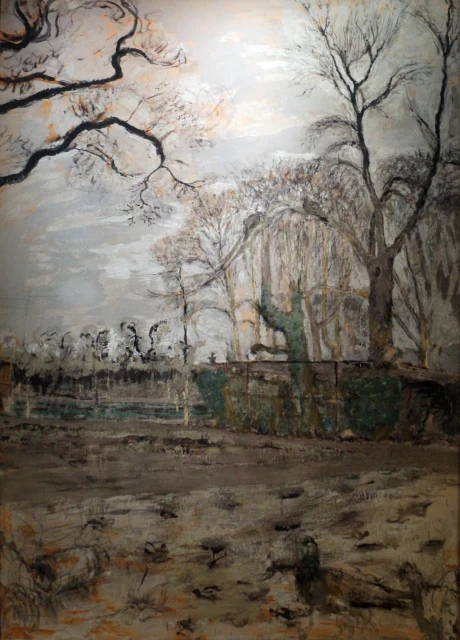 Winter Garden with Peacock