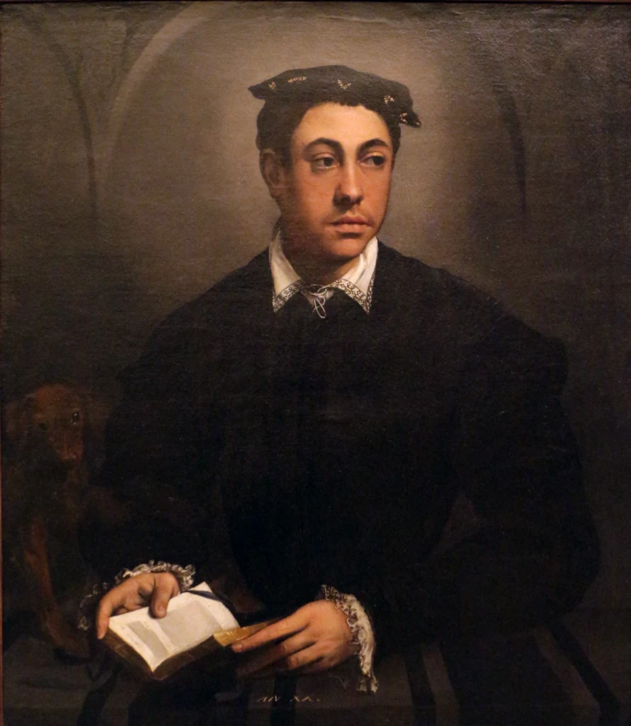 Ritratto di giovane con cane