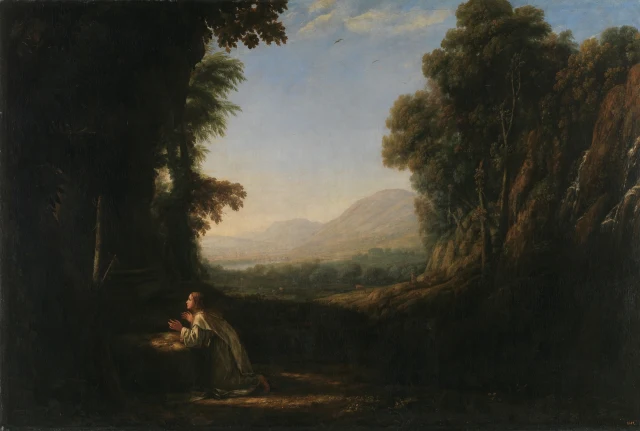 Landscape with Saint Mary of Cervelló