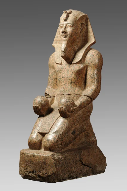 Kneeling Statue of Amenhotep II Offering Two Vases