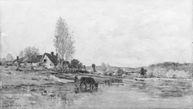 Fattoria sulla riva di un fiume
