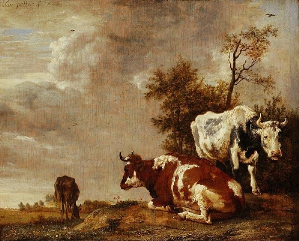 Three Cows on a Pasture
