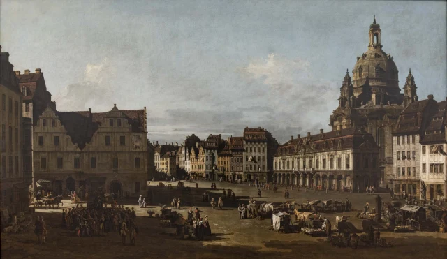 The New Market in Dresden from the Moritzstrasse