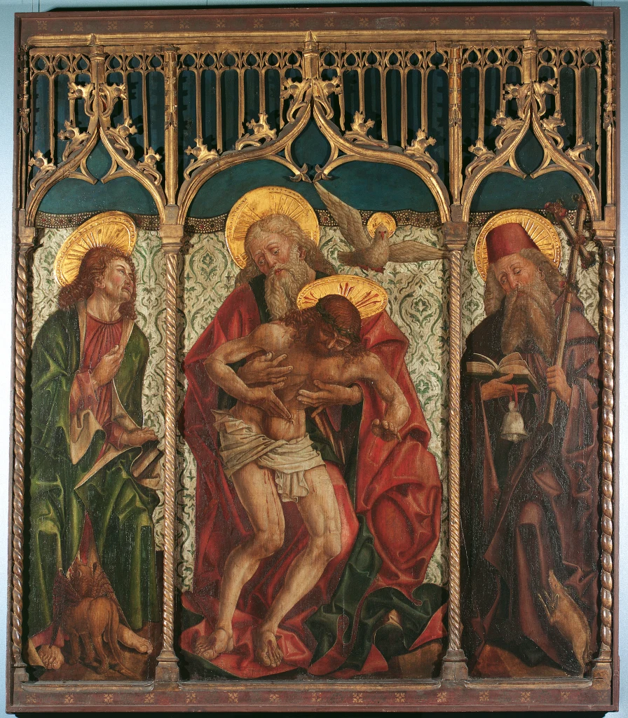 La Santísima Trinidad flanqueada por san Marcos y san Antonio Ermitaño