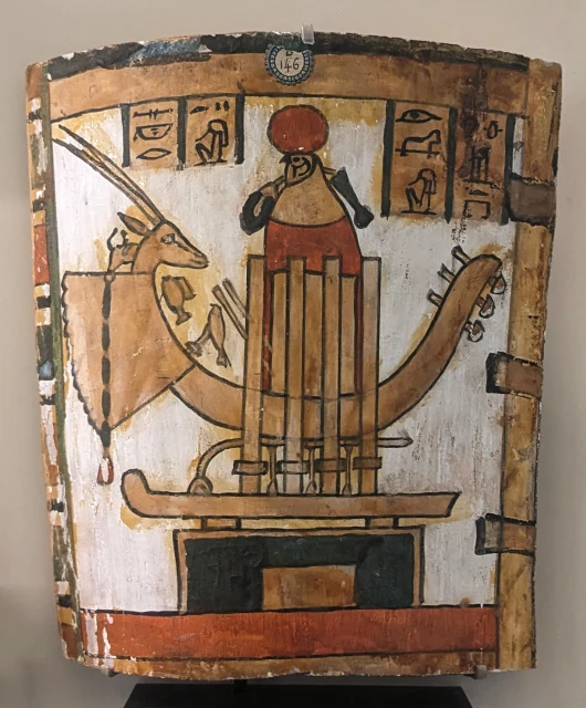 Cartonnage Fragment with the Barque of Sokar