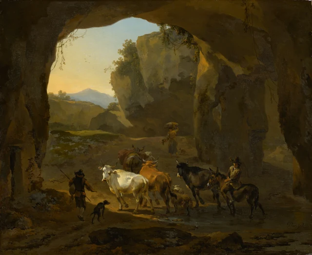 Cowherds in a Grotto