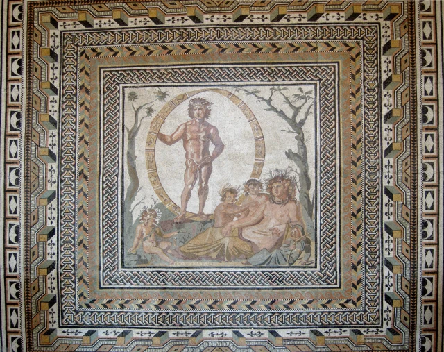 Mosaic with Aion and Tellus from Sentinum