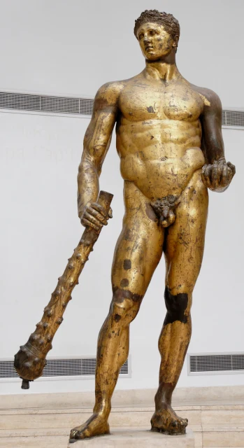 Gilded Bronze Statue of Hercules