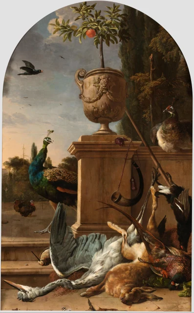 A Hunter's Bag on a Terrace