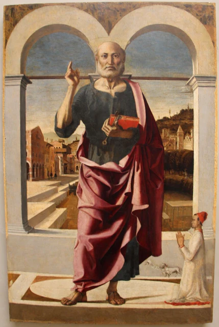 St Peter Blessing and a Donor