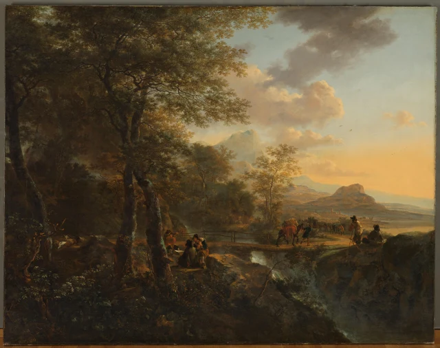 Italienische Landschaft mit einem Zeichner
