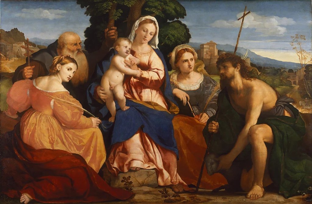 Virgen con el Niño y santos