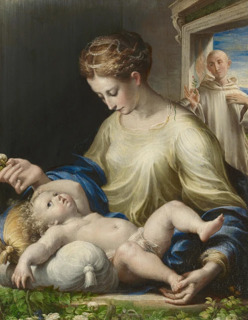 Virgin and Child with a Monk