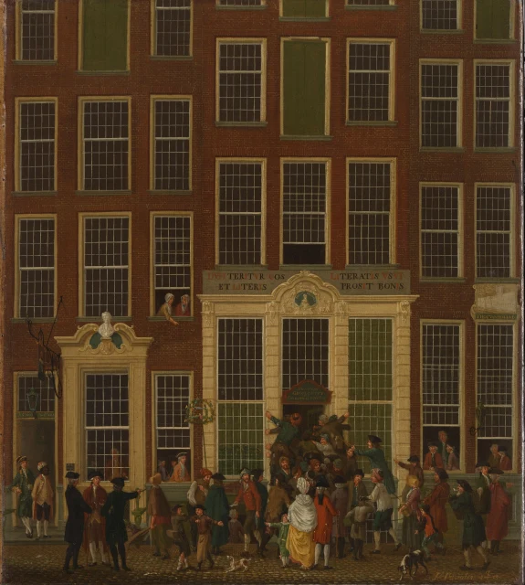 La libreria e ricevitoria del lotto di Jan de Groot nella Kalverstraat ad Amsterdam