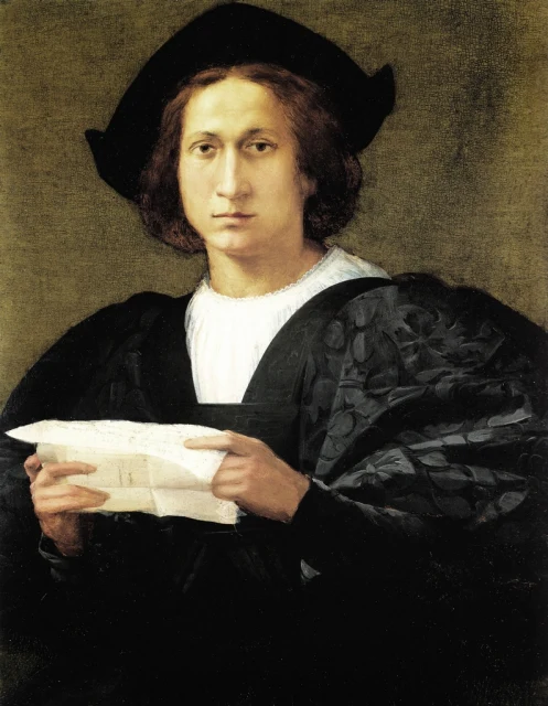 Portrait of a Young Man holding a Letter