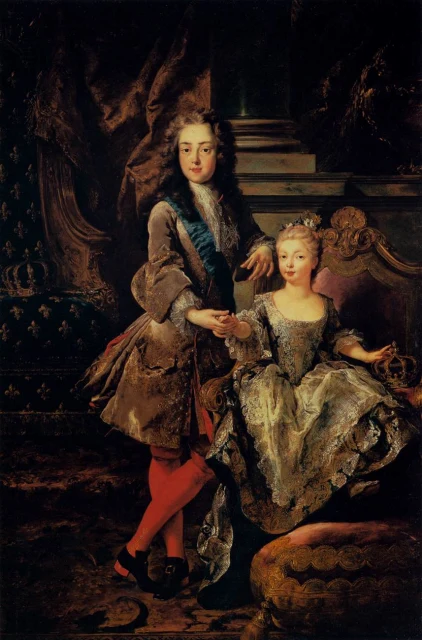 Portrait of Louis XV of France with the Infanta Mariana Victoria of Spain