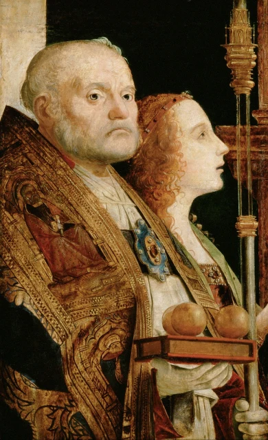 Retable de San Cassiano : saint Nicolas de Bari (fragment gauche)