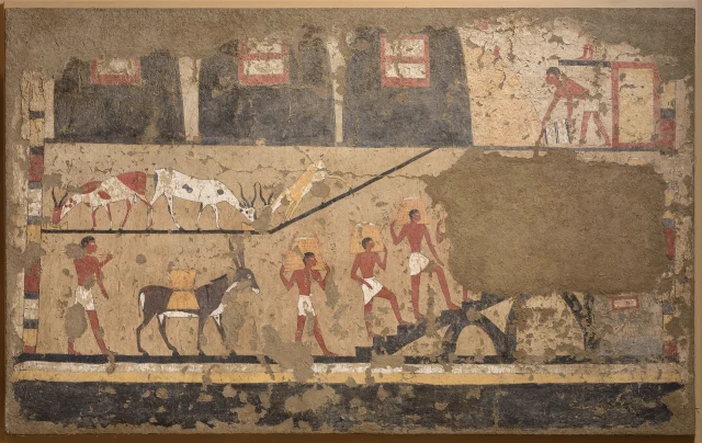 Tomb of Iti and Neferu: Transport and Storing of Grain