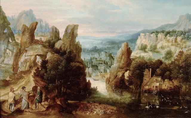 Paisaje con el camino de Emaús