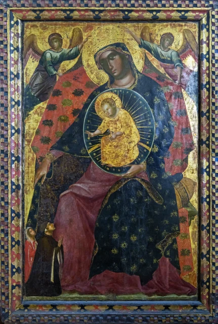 Madonna and Child with two Votaries
