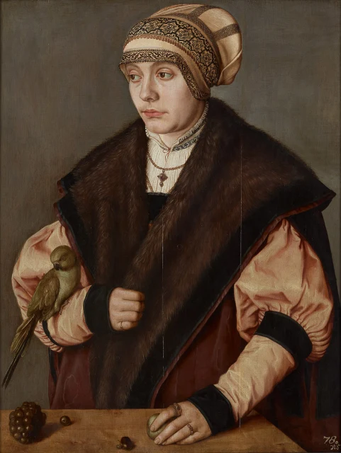 Portrait of a Woman with a Parrot