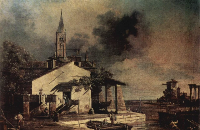 Lagoon with House and Campanile