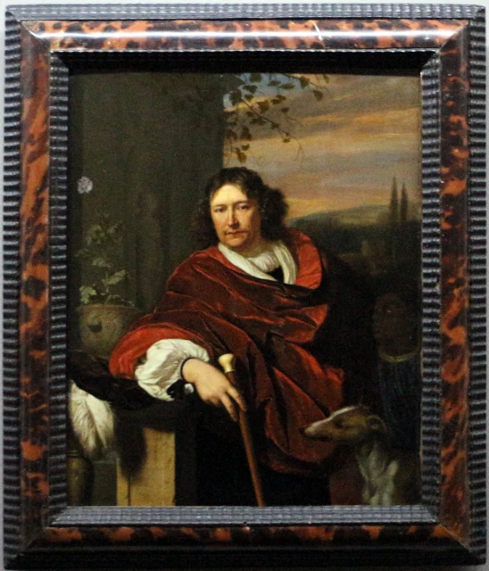 Portrait of a Man with a Cane, a Young Black Servant and a Dog