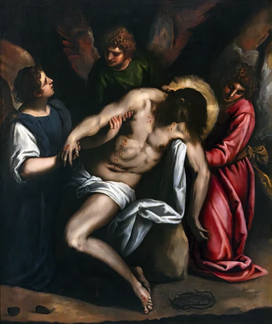Dead Christ Supported by Three Angels