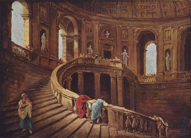 The Spiral Staircase of the Farnese Palace at Caprarola