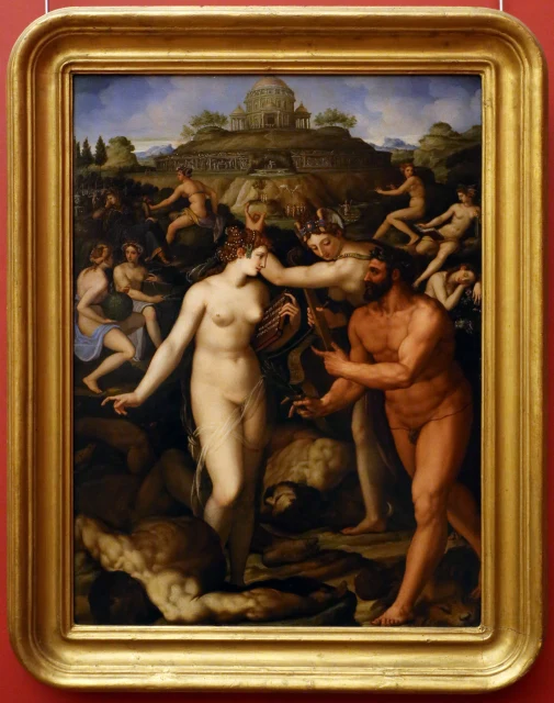 Hercules crowned by the Muses