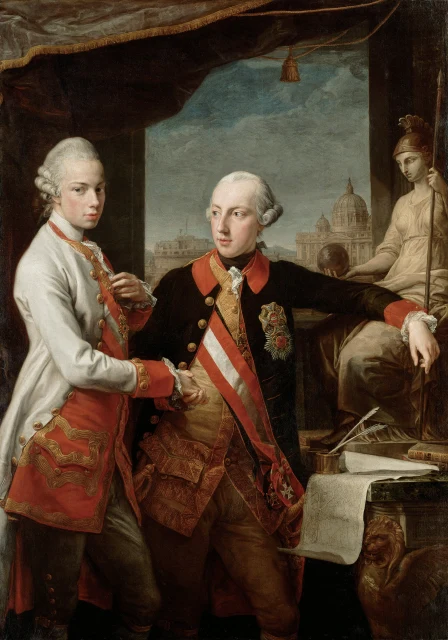 L'imperatore Giuseppe II con il granduca Pietro Leopoldo di Toscana