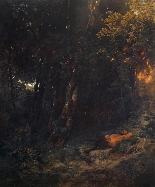 Forest Landscape with Reclining Pan